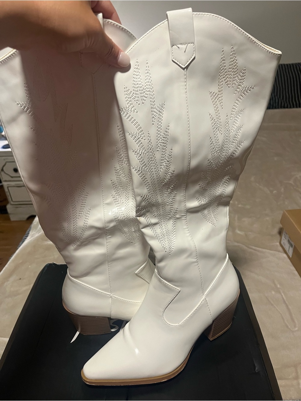 Nasty Gal Western Knee high Boots